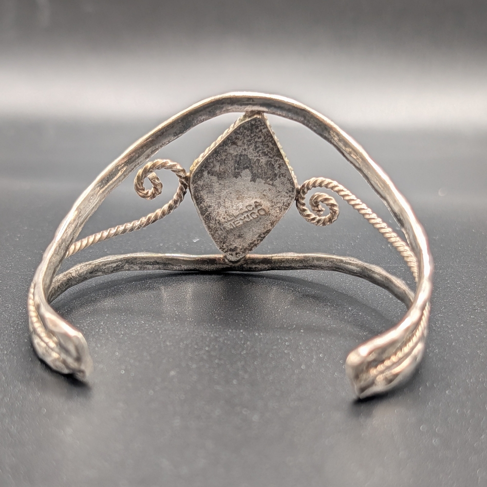 Silver Turquoise Cuff Bracelet - image 7